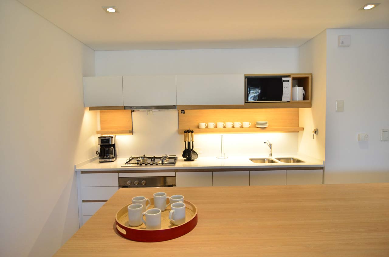 Detalle cocina integrada.